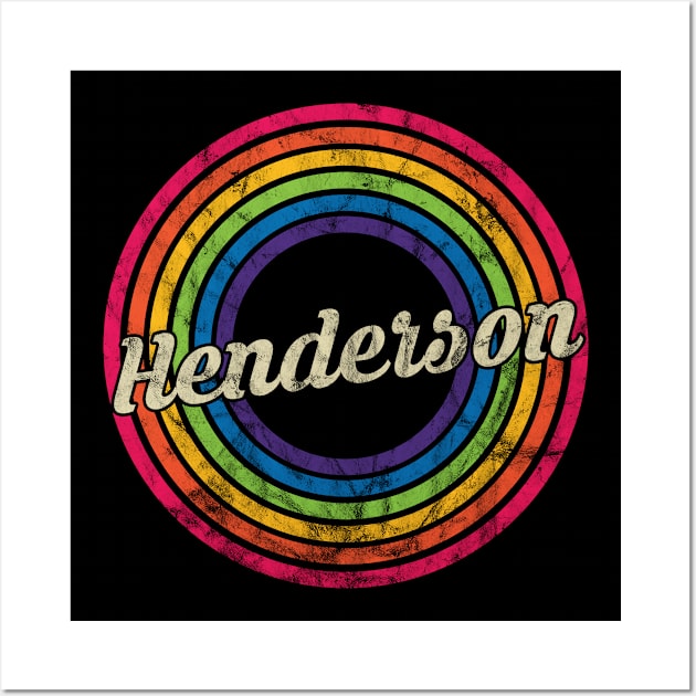 Henderson- Retro Rainbow Faded-Style Wall Art by MaydenArt